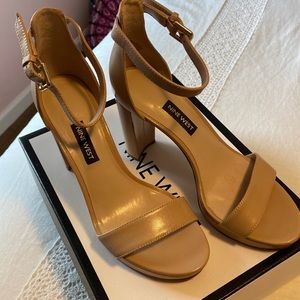 Nine West Nude platform sandals